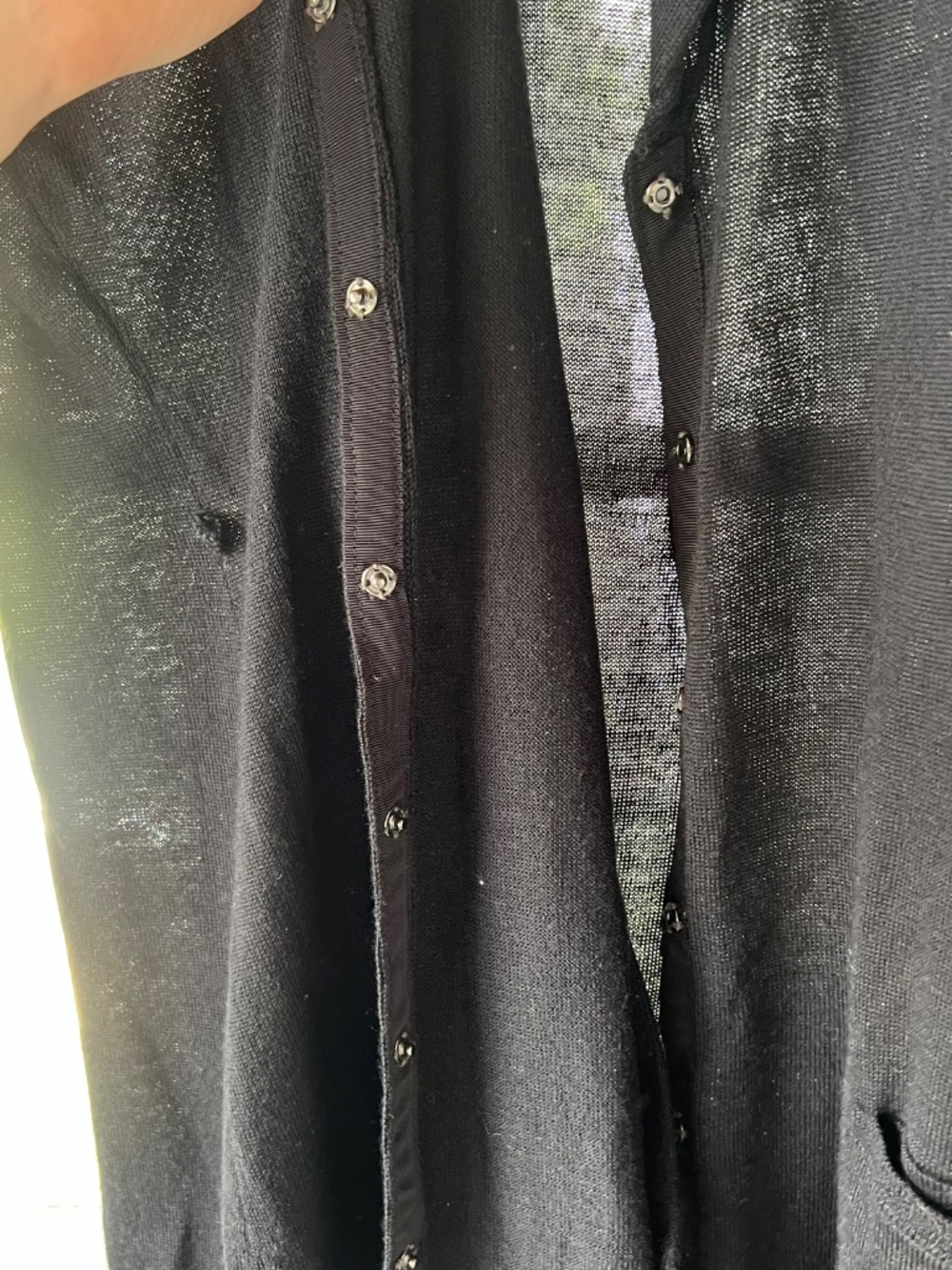Tahari Open Ruffle Cardigan - Picture 4 of 7